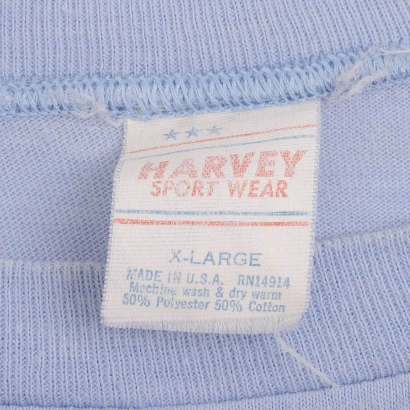 VINTAGE MYRTLE BEACH LONG SLEEVE SURF TEE SHIRT 1980S LARGE MADE IN USA