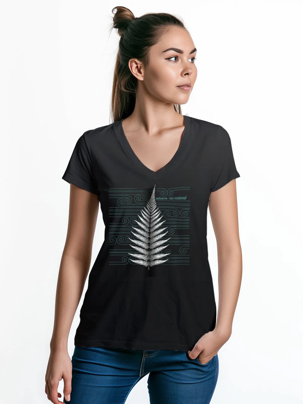 Womens New Zealand T Shirt - Silver Fern