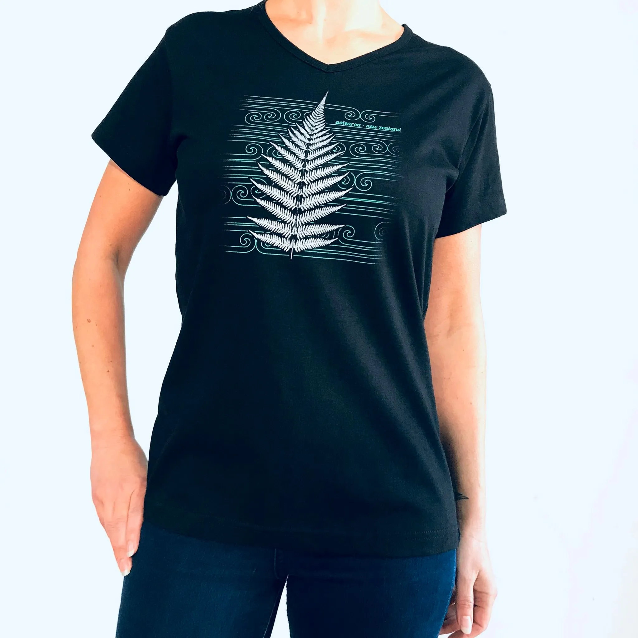 Womens New Zealand T Shirt - Silver Fern