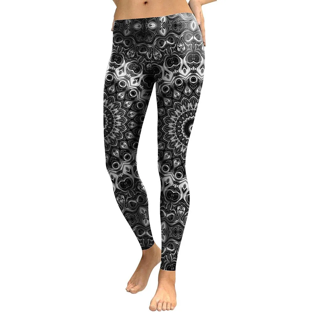 Women's Summer Slim High Waist Fitness Leggings With Digital Prints