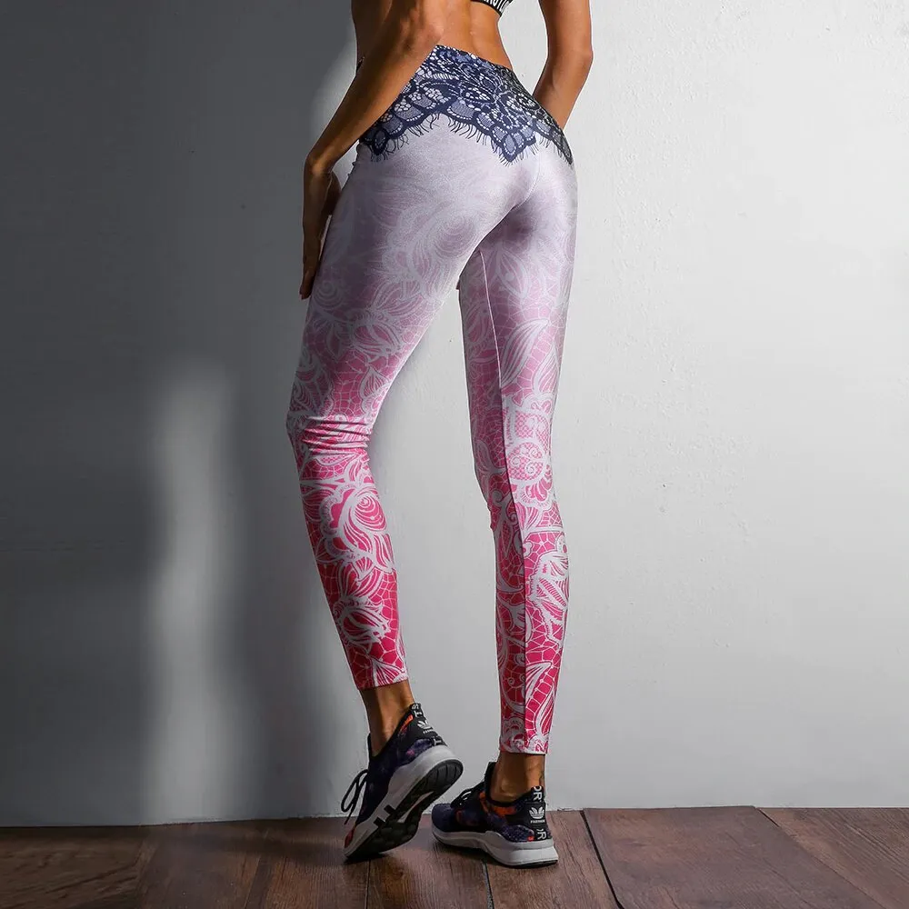 Women's Summer Slim High Waist Fitness Leggings With Digital Prints