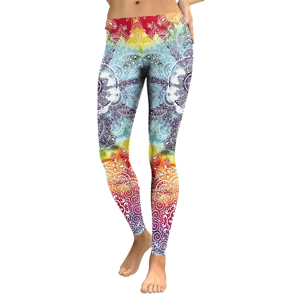 Women's Summer Slim High Waist Fitness Leggings With Digital Prints