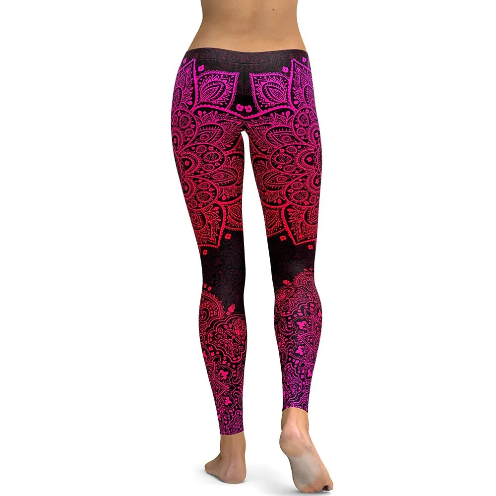 Women's Summer Slim High Waist Fitness Leggings With Digital Prints