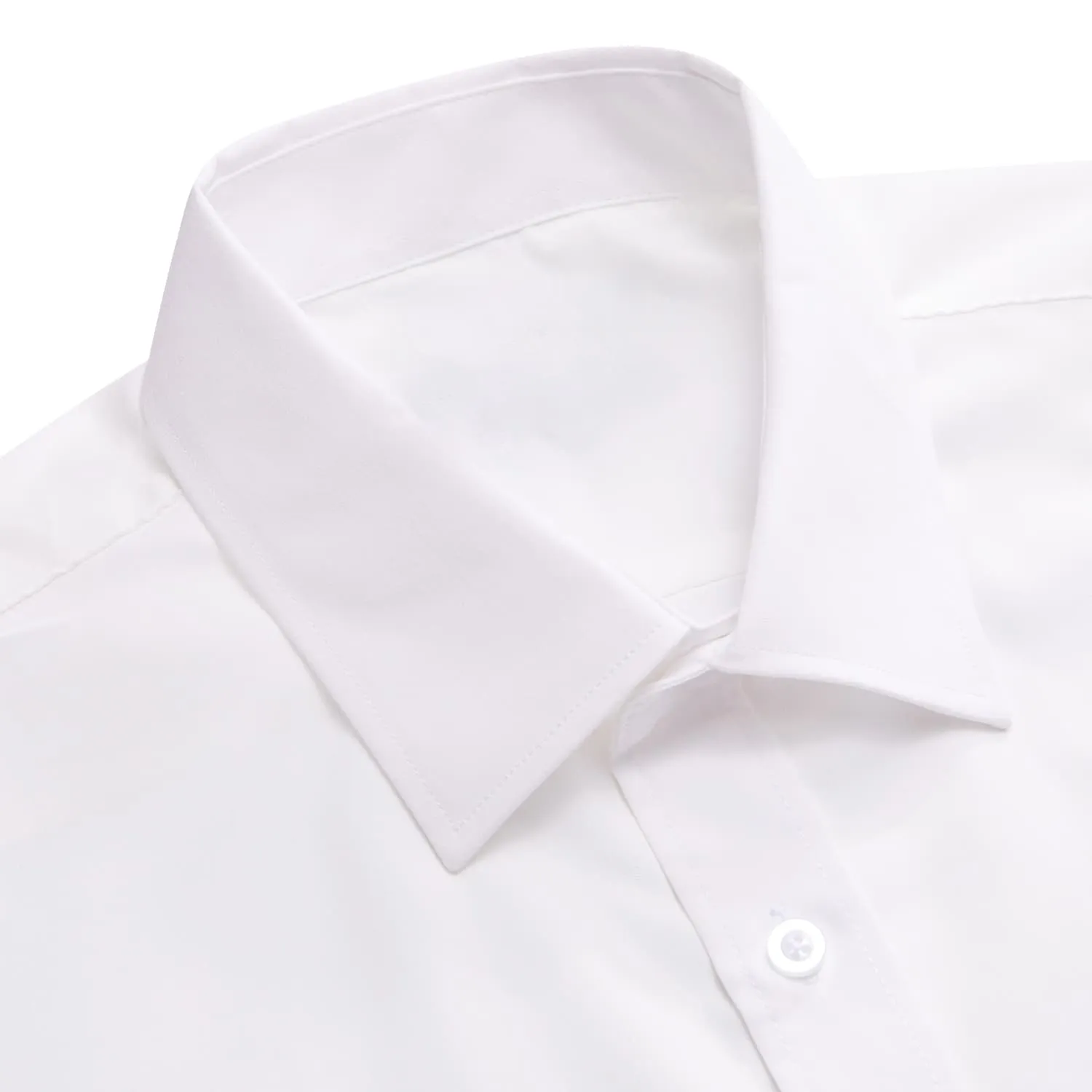 YourTies White Solid Long Sleeve Shirt with Deep Green Striped Silk Tie for Men